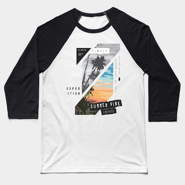 The Summer Vibe Baseball T-Shirt by RamsApparel08